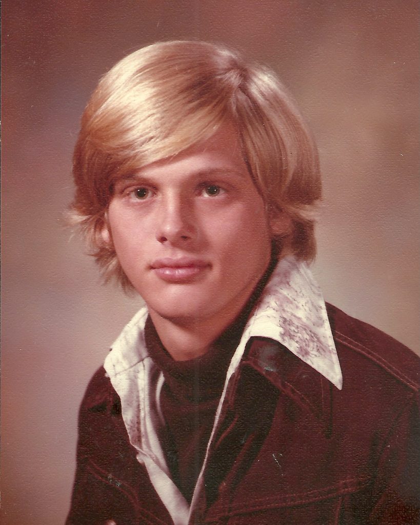 Robert Blodgett as a teenager