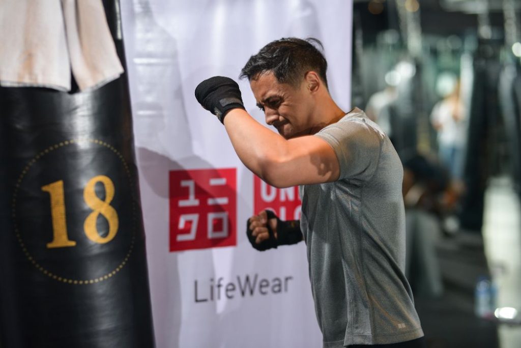 The DRY-EX crew neck and shorts also withstood the group boxing session at Flyweight