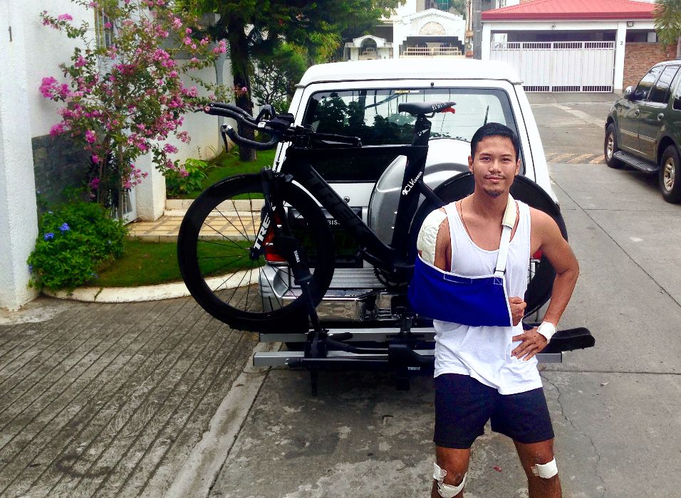 Kevin Lapeña after being discharged from the hospital