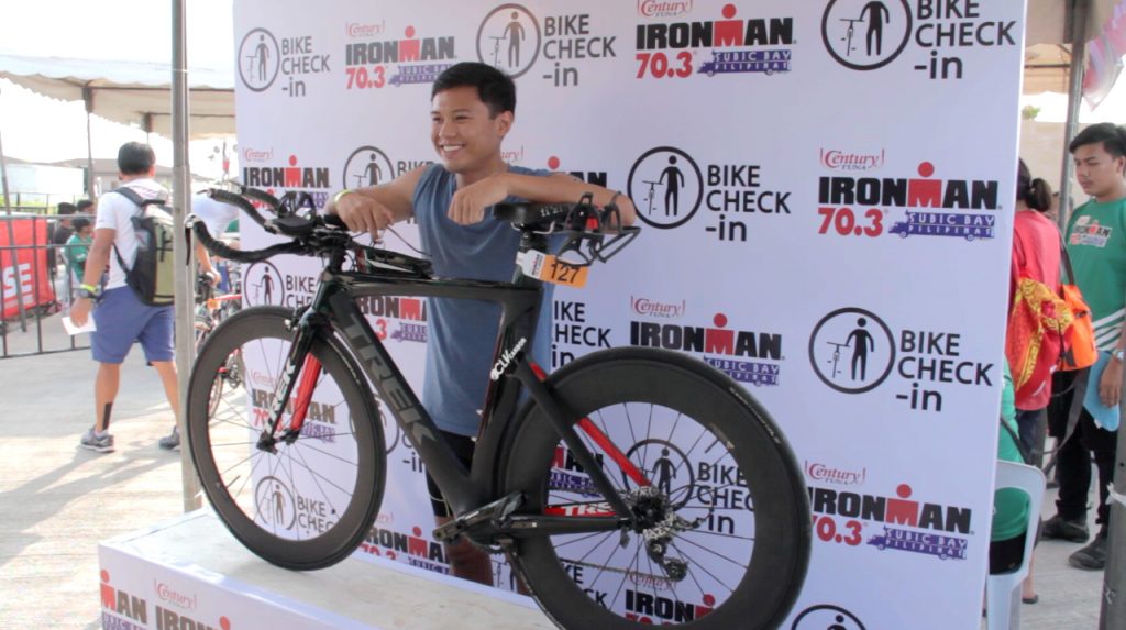 Kevin Lapeña checking in at Century Tuna Ironman 70.3 Subic early this year
