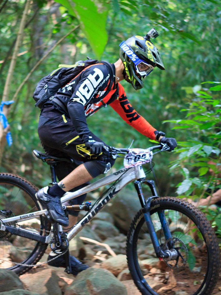 Rurok Team rider Chino Mendoza plowing through the rock garden to finish eighth out of 240 riders at the Bataan Elite Enduro Riders 3rd Mountainbike Enduro Challenge