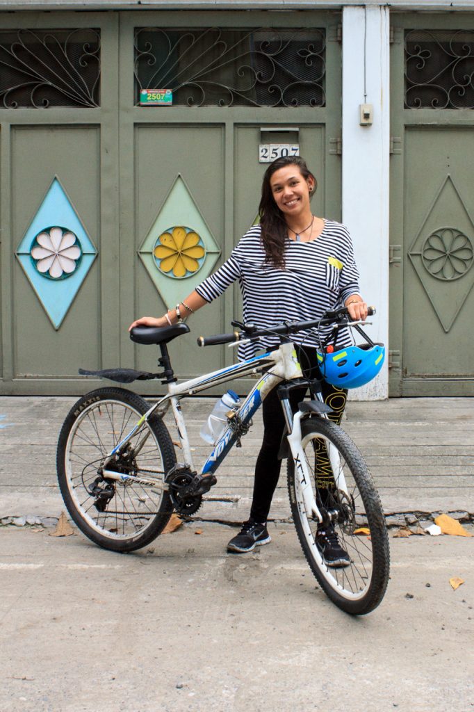 Bea Celdran says that biking has been a wonderful way to let out some of her aggression and anxiety