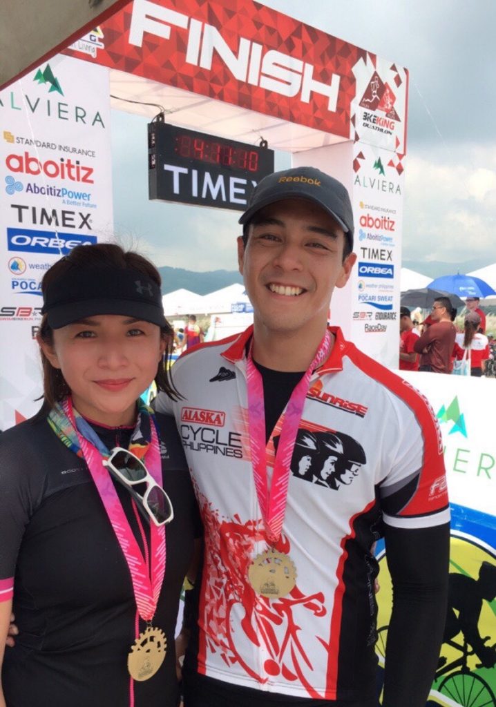 Their first race together at the Bike King Duathlon