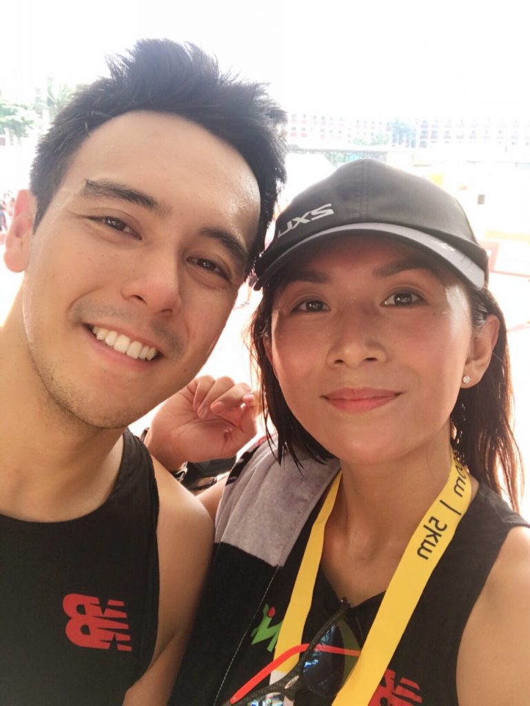 The sporty couple at the Sunlife Aquathlon race