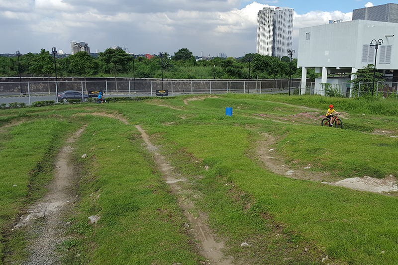 The outdoor kiddie track at The Bike Playground