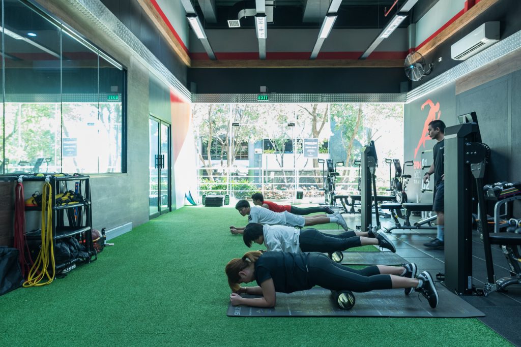 The roomy space at Focus Athletics Alabang is apt for group workouts