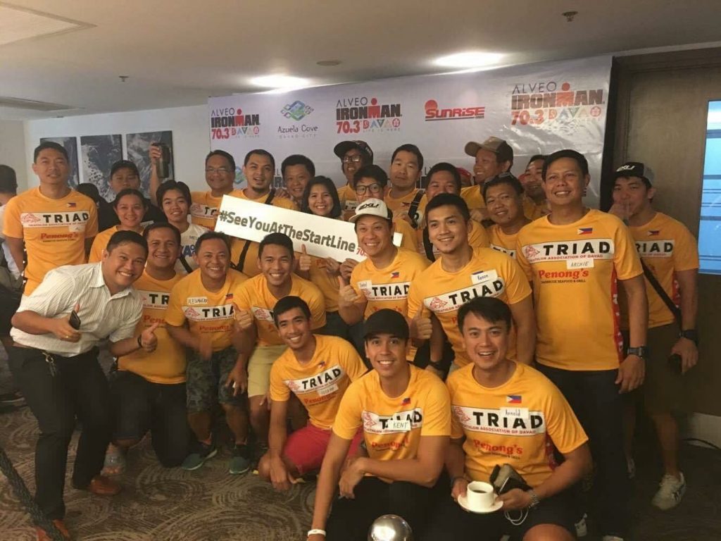 Members of the Triathlon Association of Davao
