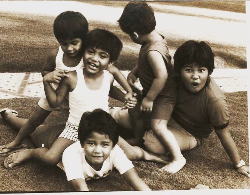 The Tiongco family when they were kids