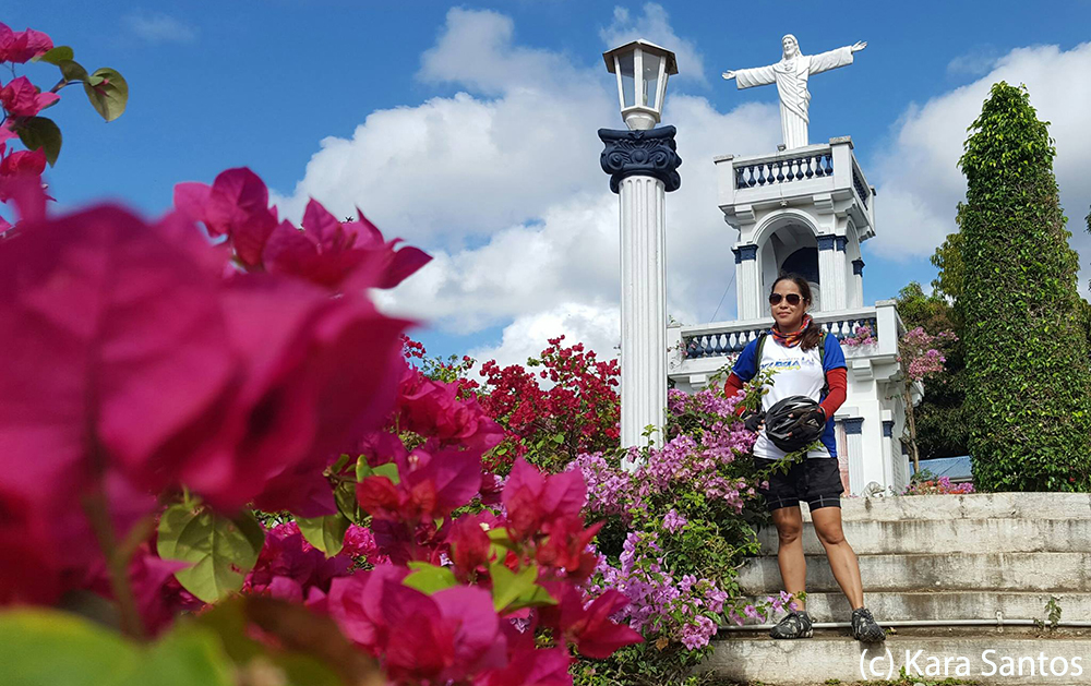 Author Kara Santos at the Sacred Heart Chapel in Marian Orchard, Barangay Malabanan, Balete, Batangas