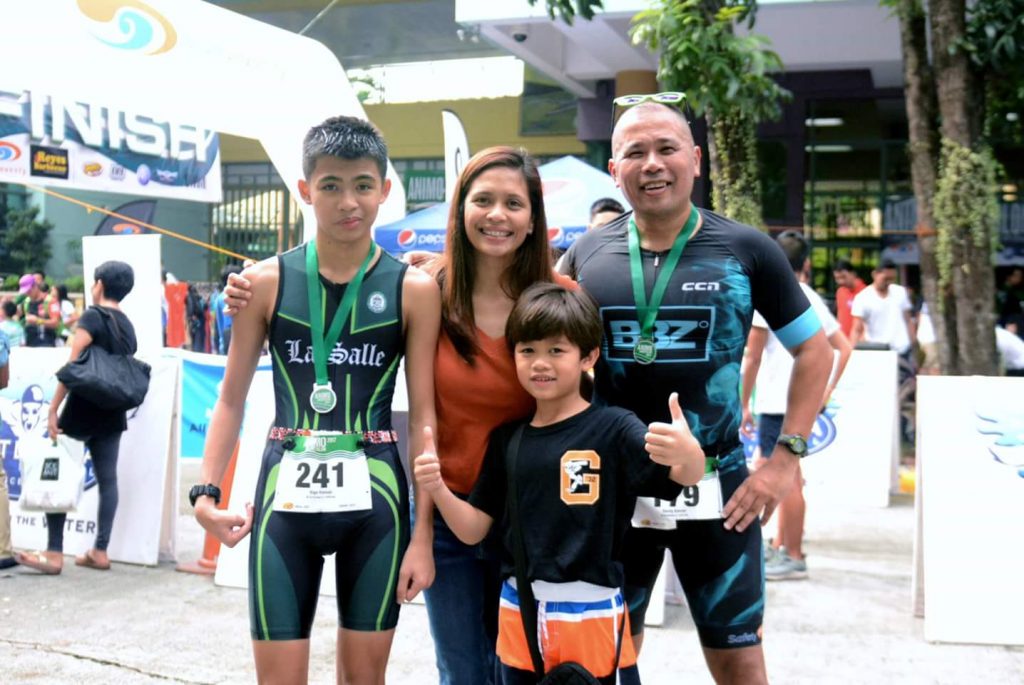 While Nina isn't a triathlete, she said she still feels like one with all the support she gives to her family