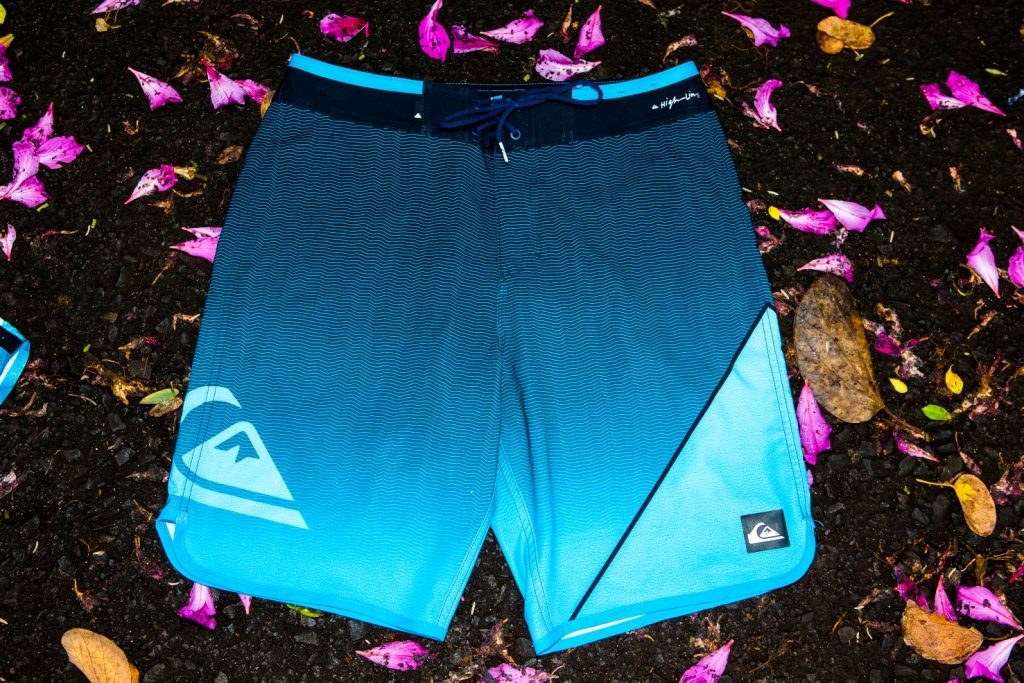 For each boardshort, 10 to 11 recycled bottles are used