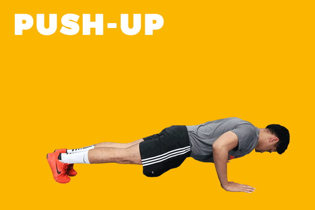For the push-up, try to see how many you can do