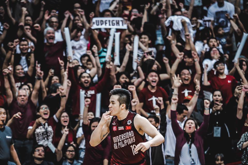 The UP crowd goes wild after a Paul Desiderio dagger