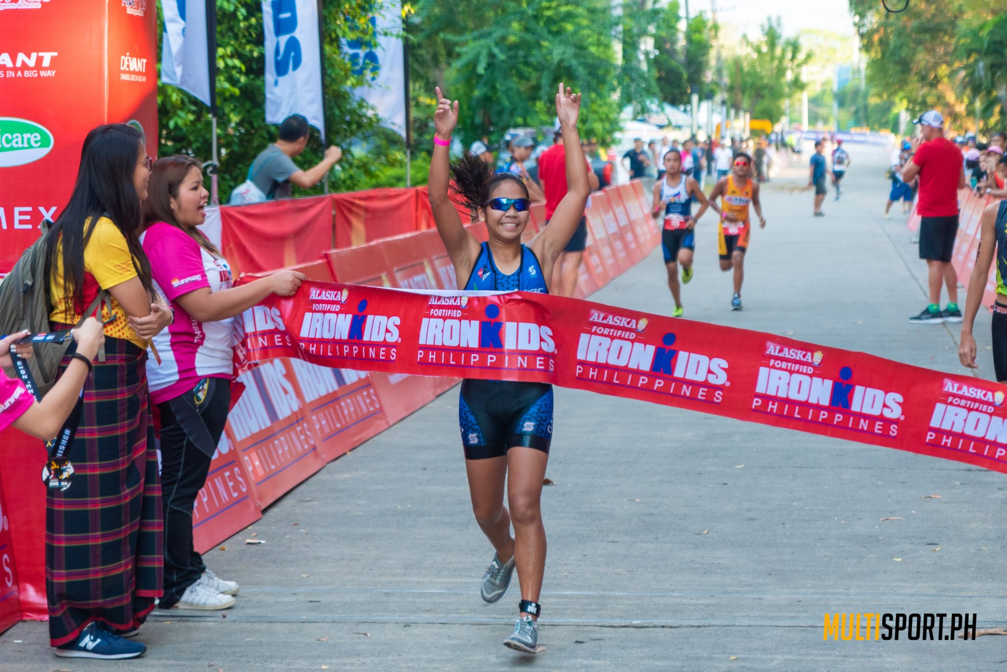 Marielle Estreba of the Cebu City Rider Omega Triathlon finished first in the female Alaska IronKids division