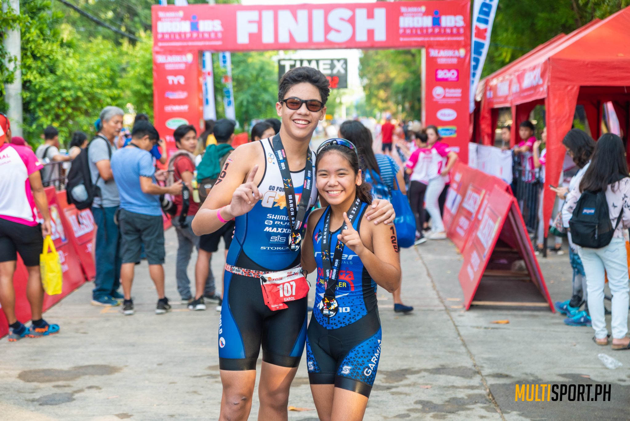 The top two IronKids finishers