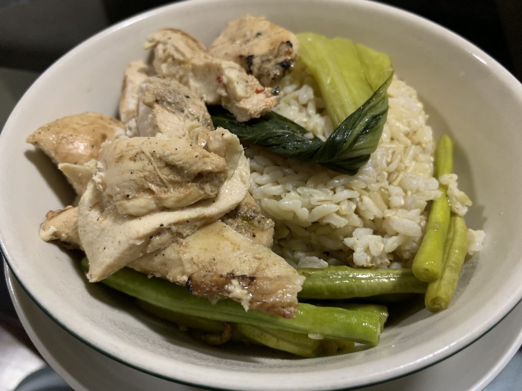 Pickle Healthy Delivery's tamarind chicken with bok choy