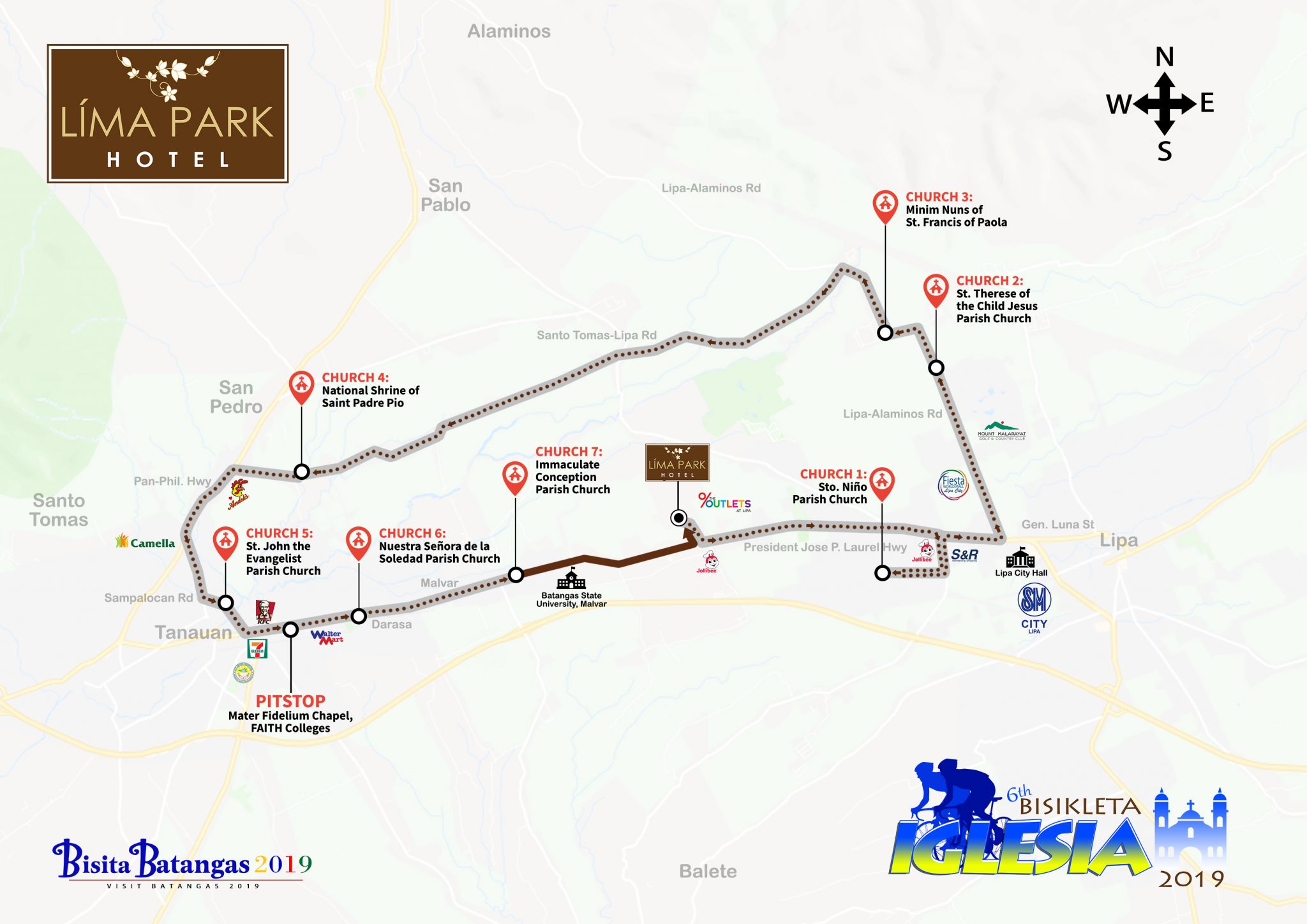 Bisikleta Iglesia road map