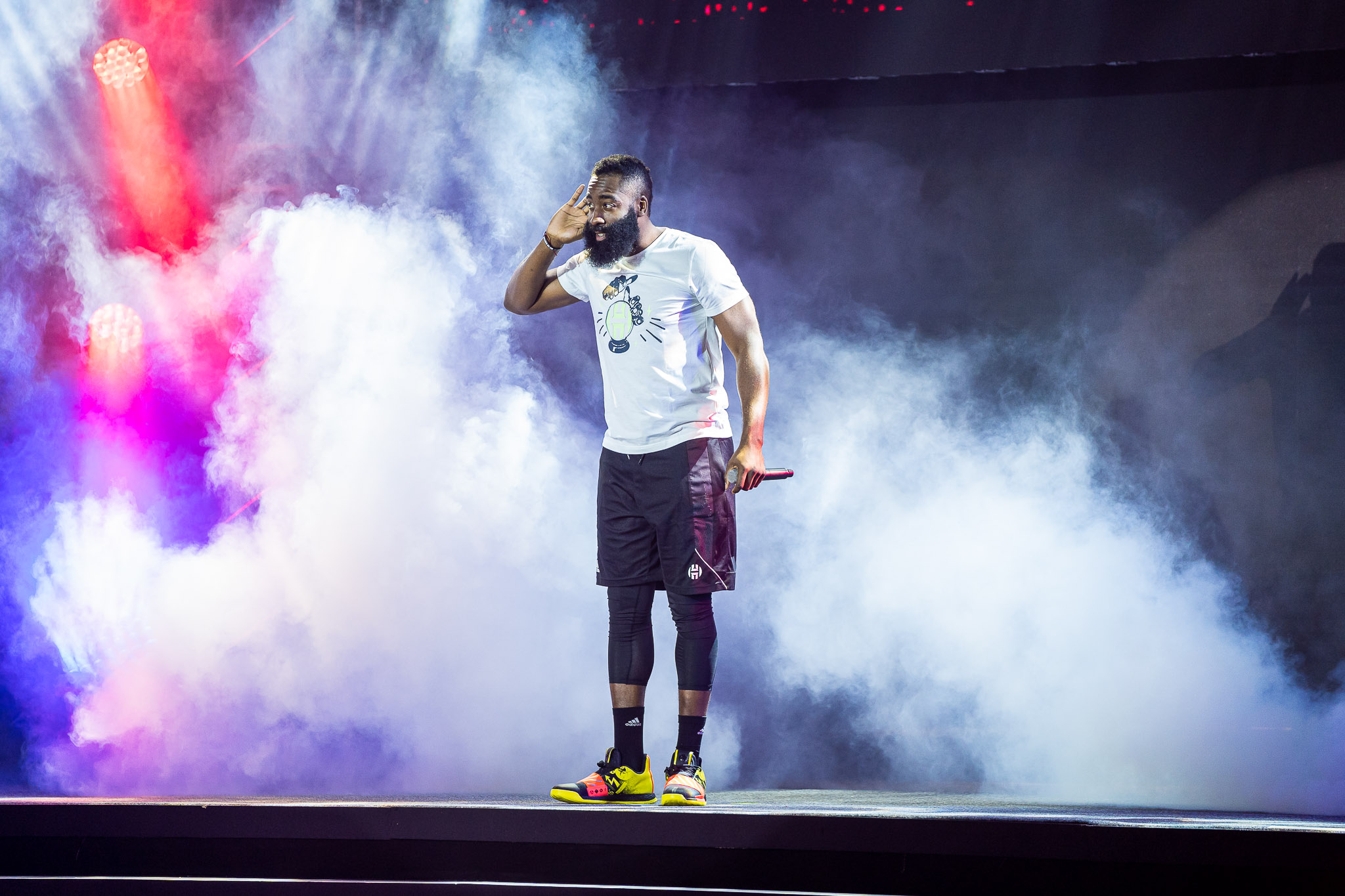 Fans were excited to see James Harden at the SMX Convention Center