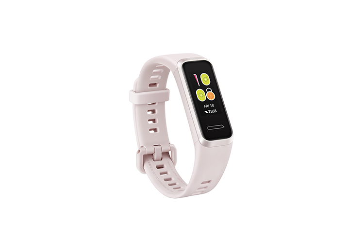 The Huawei Band 4 comes in Amber Sunrise, Graphite Black, and Sakura Pink