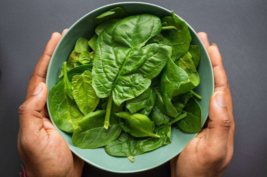 Not only is it rich in protein, folic acid, iron, and vitamin C, spinach is also very low in calories, which makes it a good addition to your plant-based diet