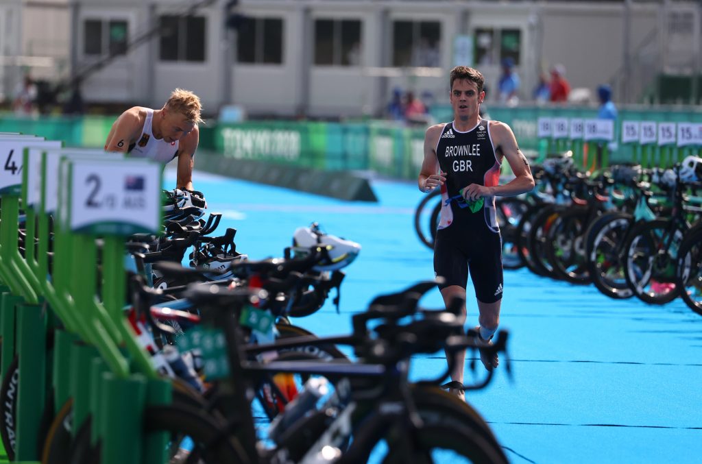 Jonny Brownlee of Britain in action