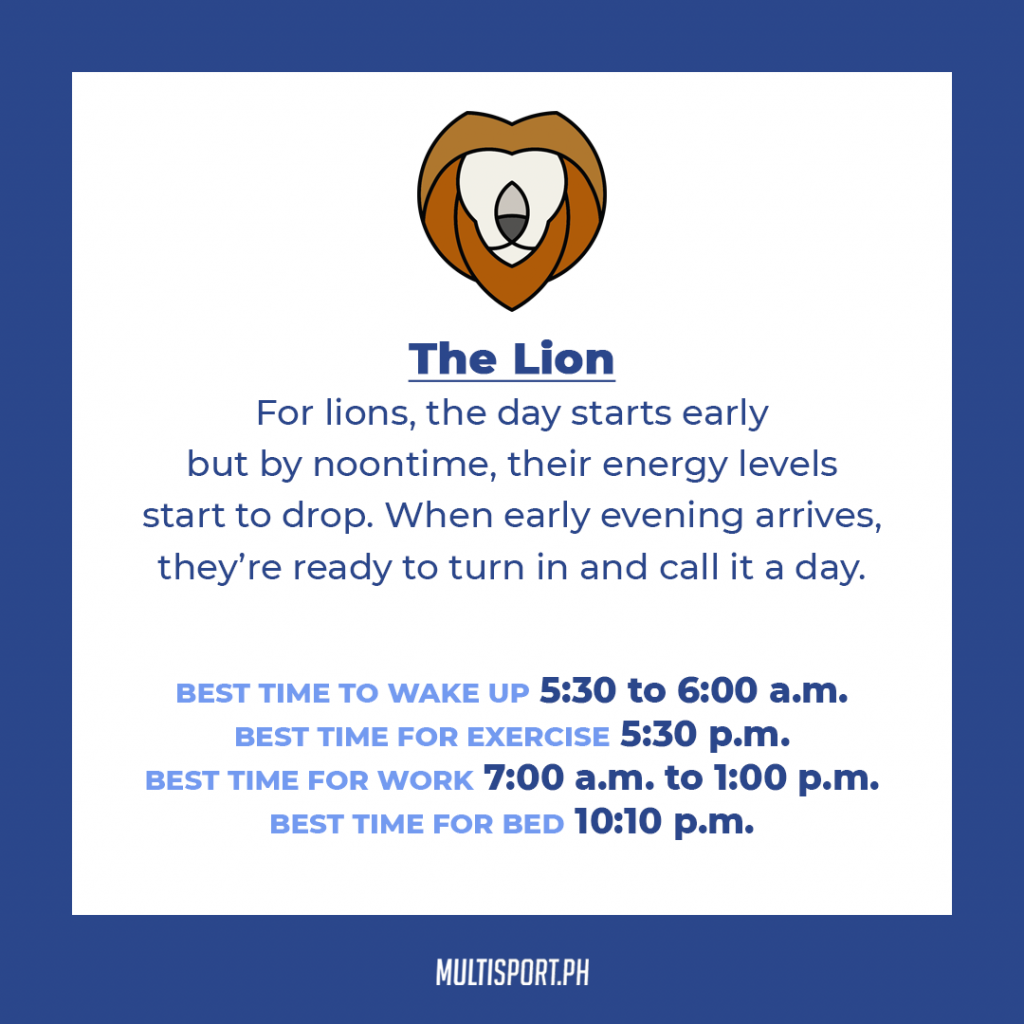 Is your sleep chronotype a lion?