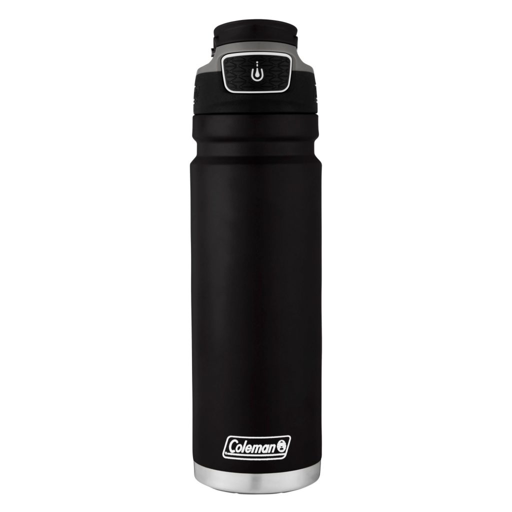 Coleman's water bottle has double wall vacuum insulation, which keeps liquids cold for up to 58 hours