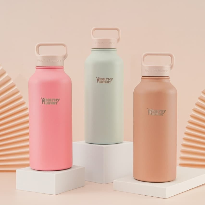 The Healthy Human water bottles are a marriage of form and function