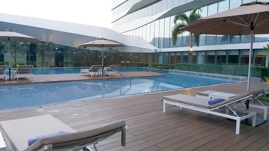 Conrad Manila hotel's swimming pool