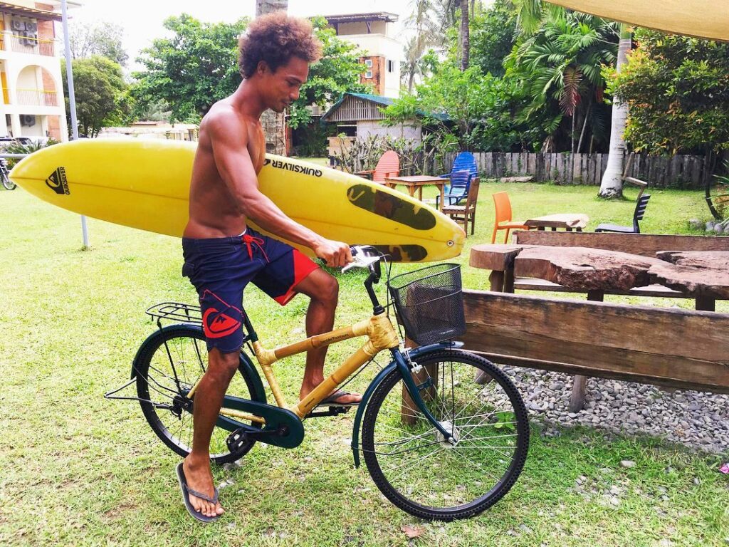 How about surfing and then going on a Bambike ride around Baler?