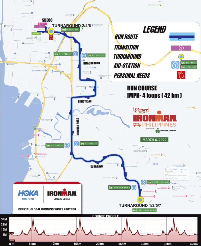 Ironman Philippines run course