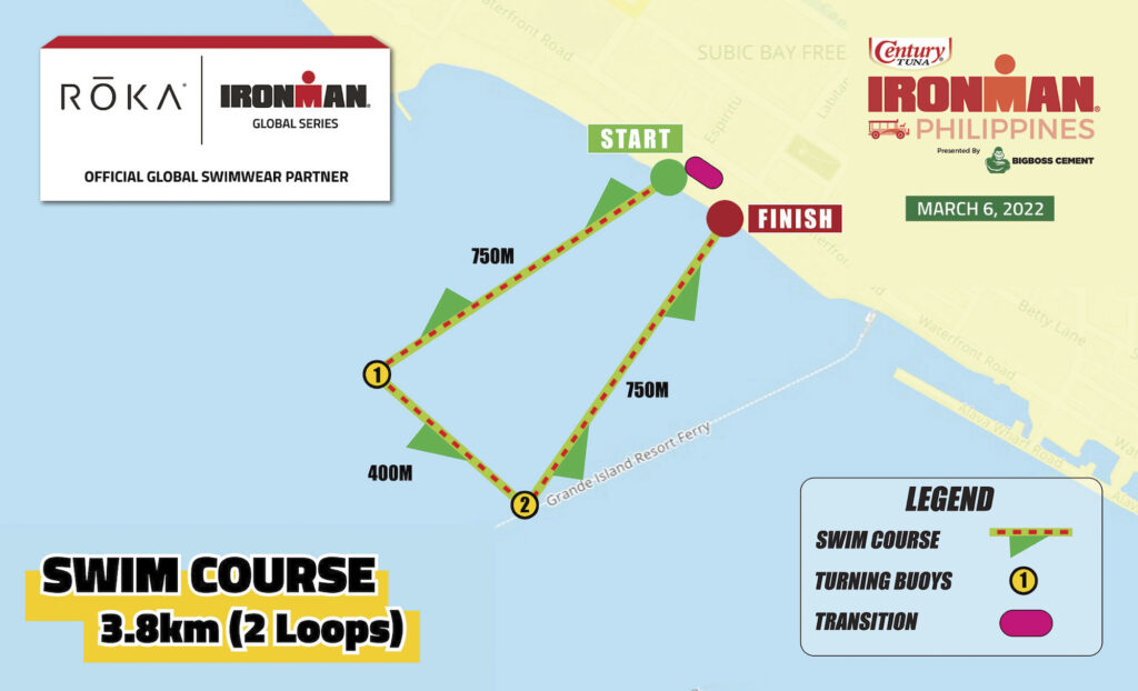 Ironman Philippines swim course