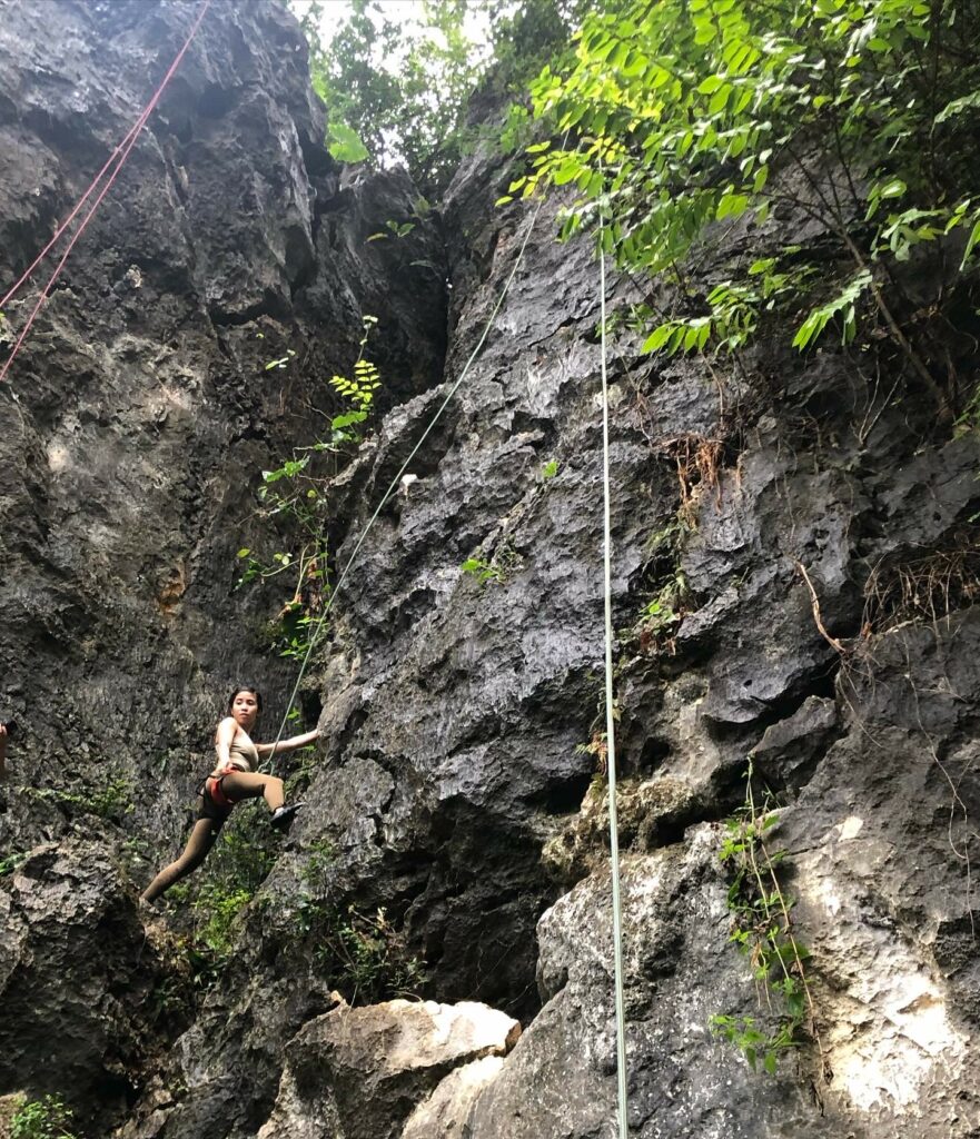 Mara de Leon started outdoor climbing after two years into dedicating herself to the sport