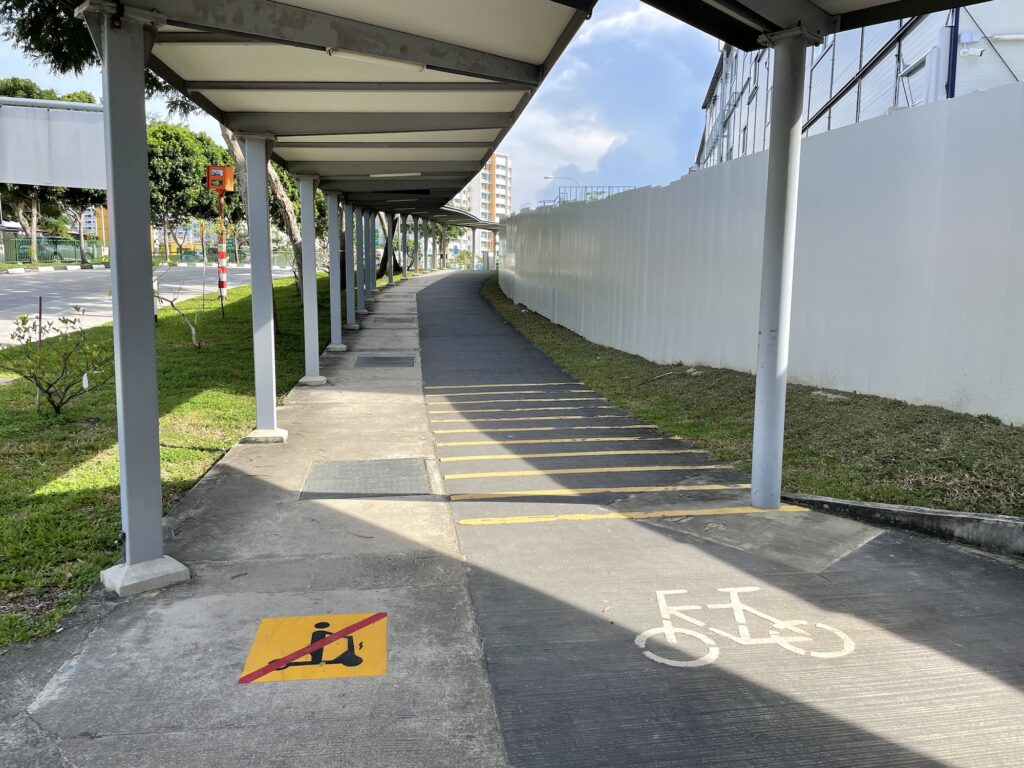Shared sidewalks around Singapore