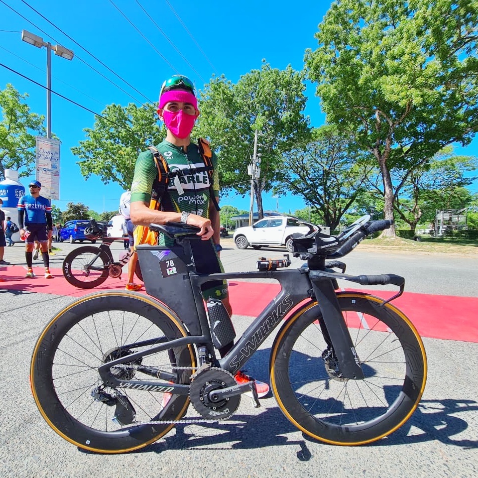 Multisport.ph columnist Don Velasco with his Specialized Shiv Disc before the race