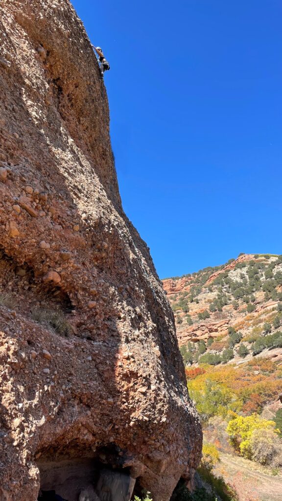 Cai Maroket scaling Echo Canyon in Eastern Nevada