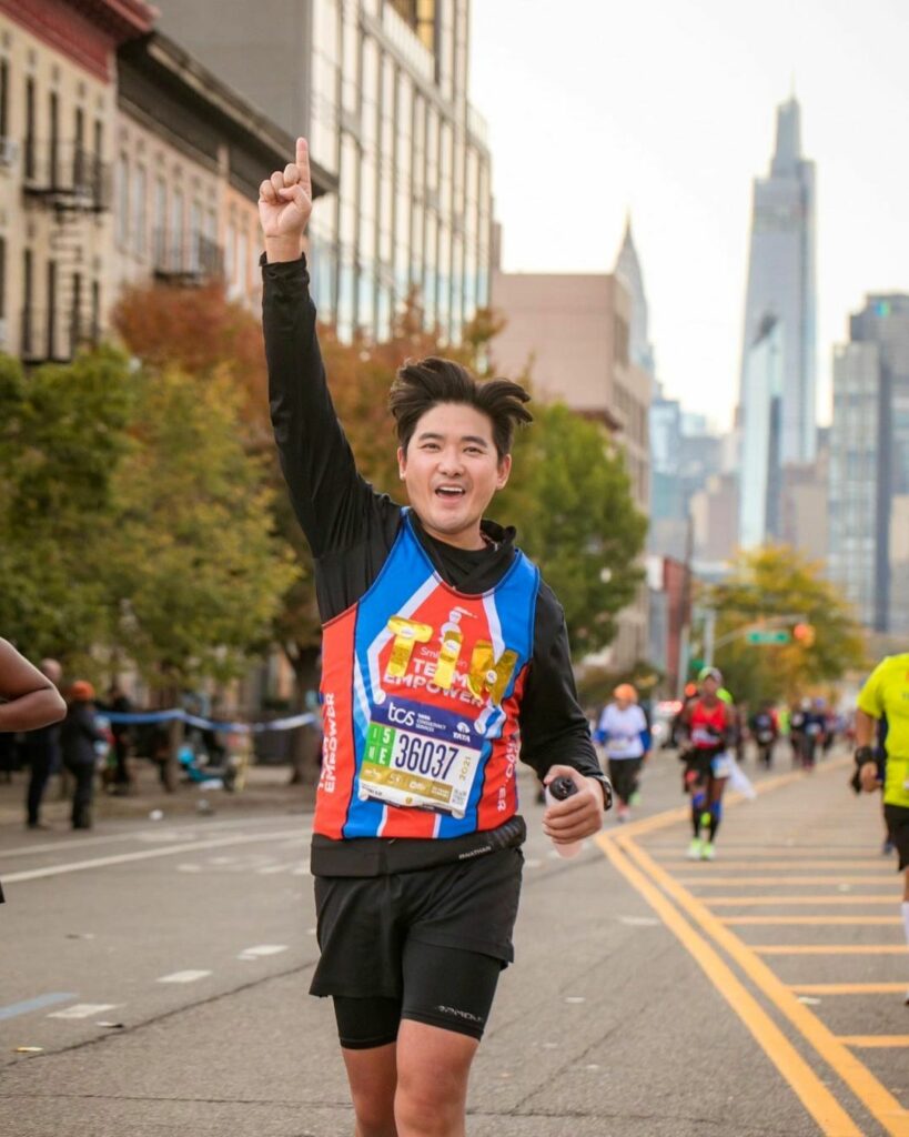 He has always dreamed of running the New York Marathon... and he did on its 50th year