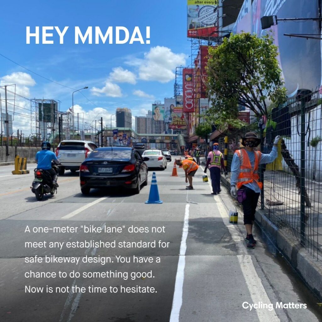One-meter bike lanes along EDSA?