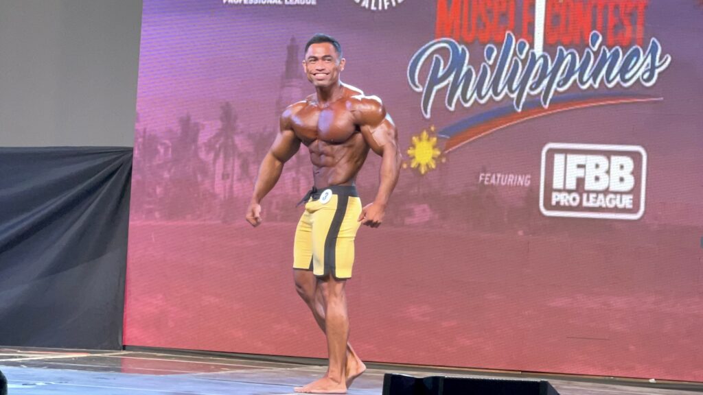 Joven Sagabain competing at Muscle Contest Philippines 2022