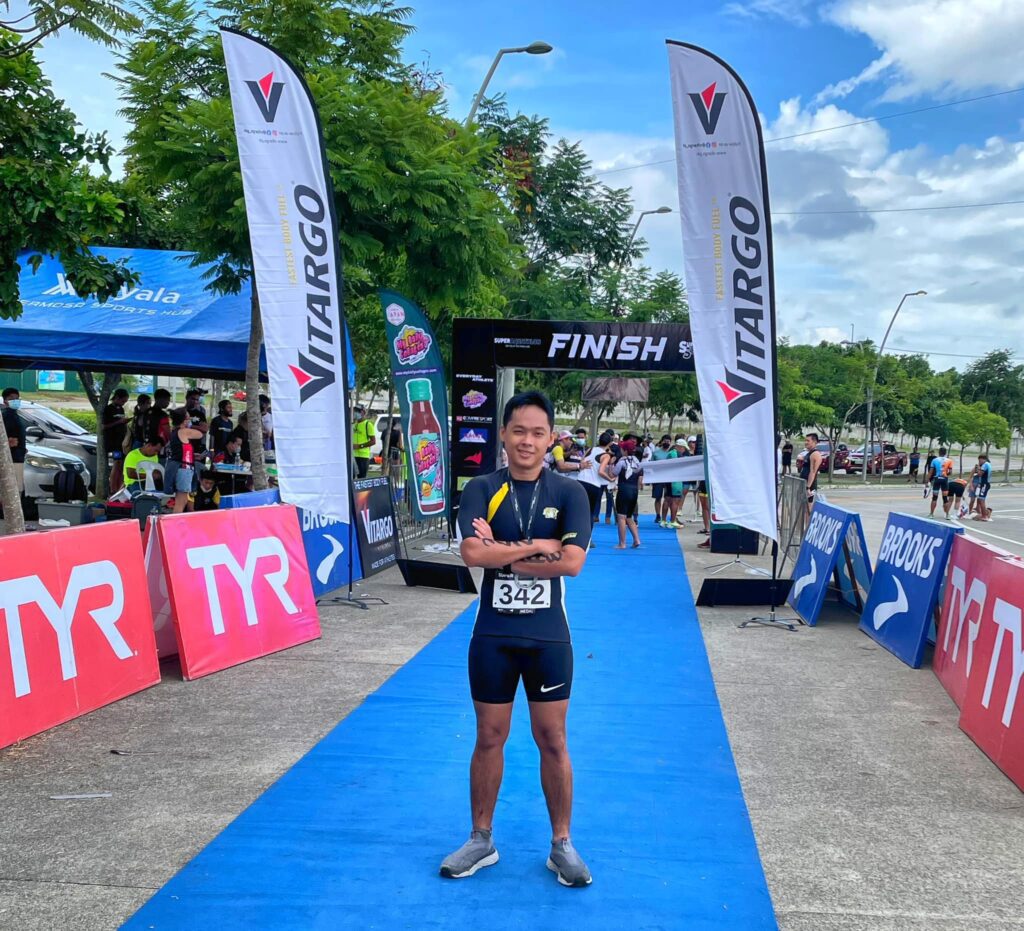 The challenges of triathlon led him to embrace the test of completing an Ironman 70.3