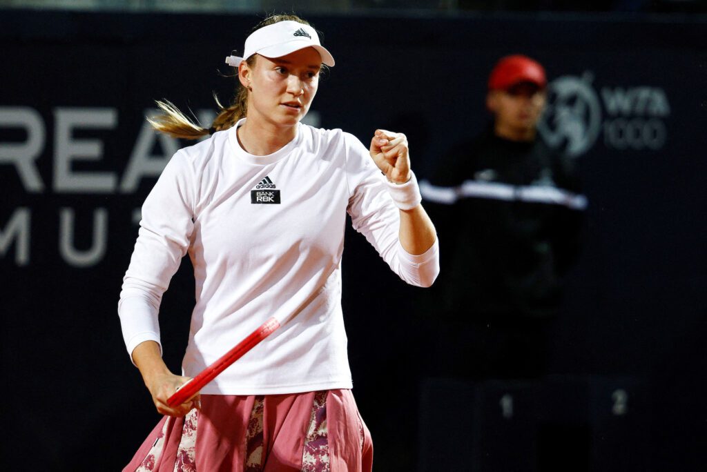 French Open contender? Kazakhstan's Elena Rybakina celebrates winning her semifinal match against Latvia's Jelena Ostapenko