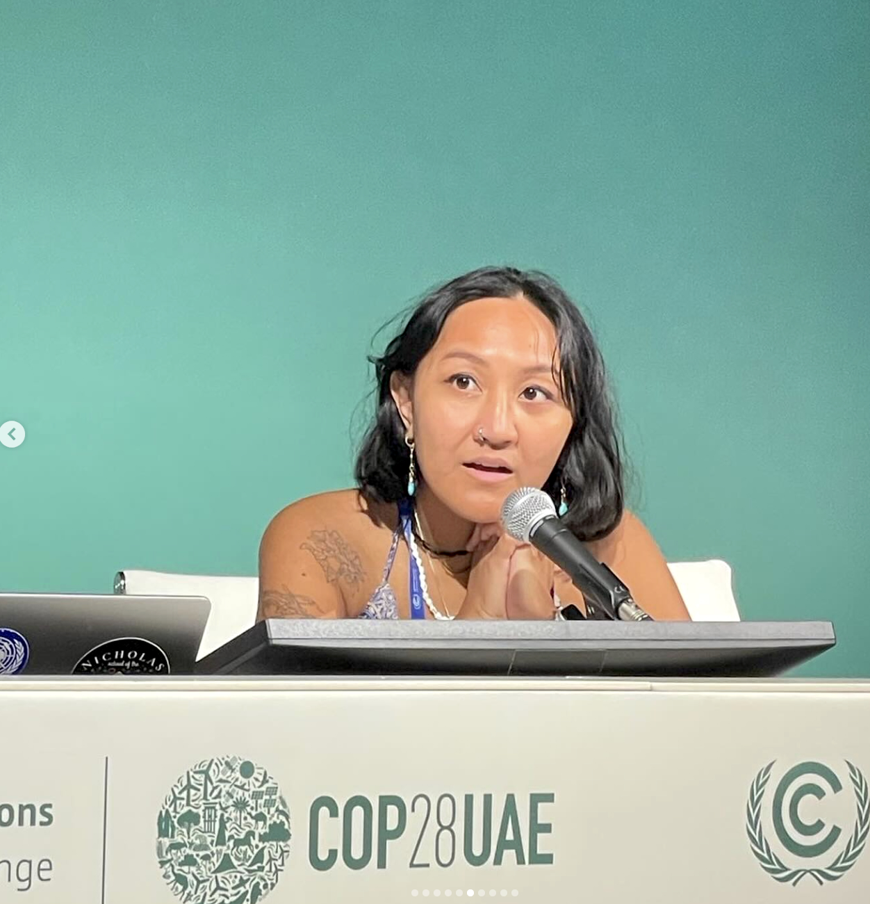 Joy Reyes recently represented Friends of the Earth and the Observatory in the 2023 United Nations Climate Change Conference