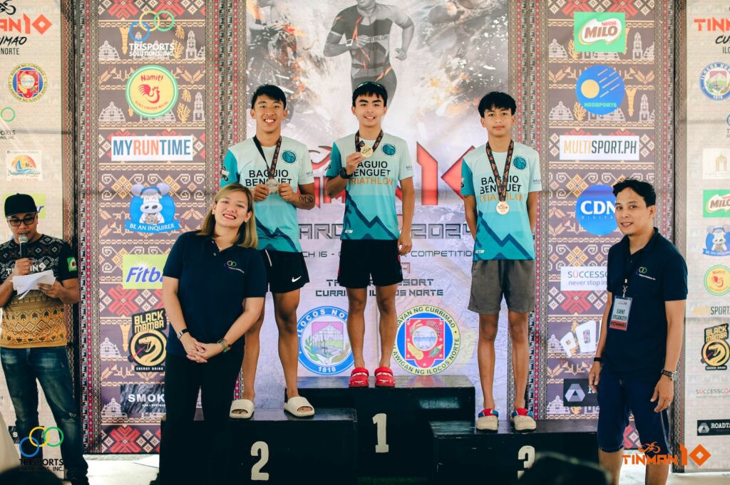Team Baguio Benguet Tri captures the podium in the male sprint category (16-19 age bracket)